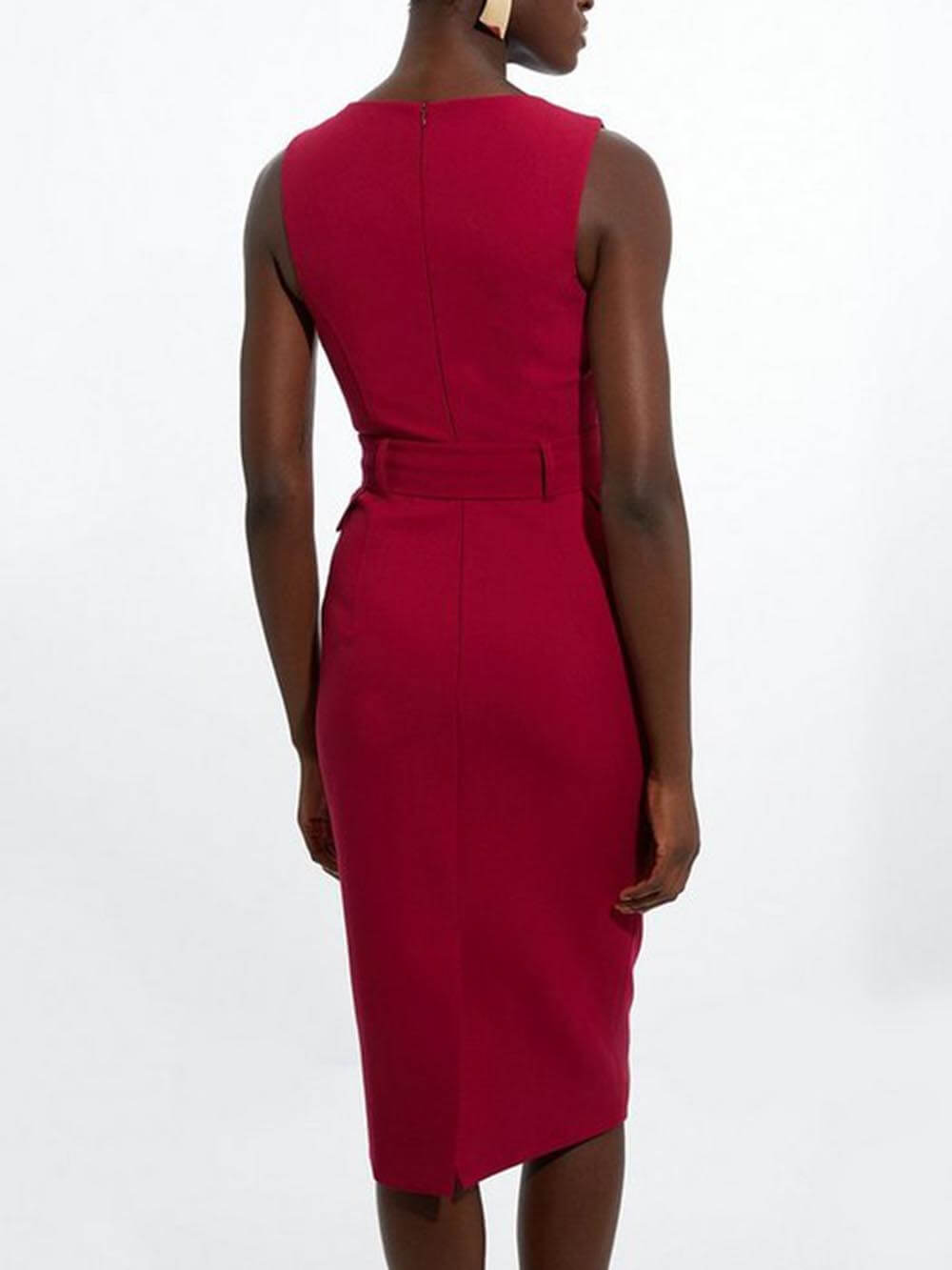 Schickes und Raffiniertes Midi-Kleid mit Formellem Krawatten-Detail