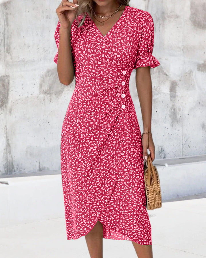 Ellaine™ - Florales Bauchbedeckendes Sommerkleid