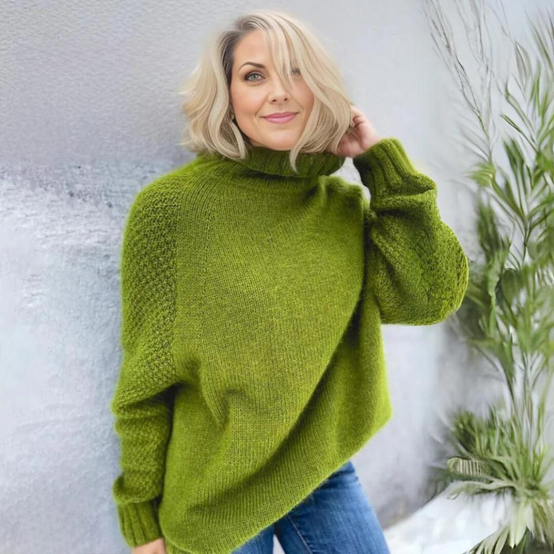 Eleganza™ | Eleganter Rollkragenpullover Angela Apfelgrün