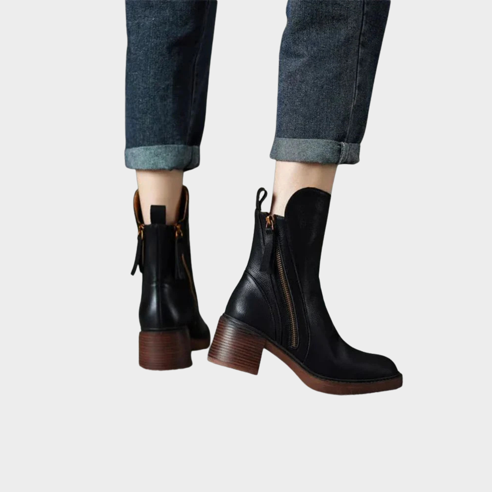 Gabriella | Bequeme Leder-Ankle-Heels