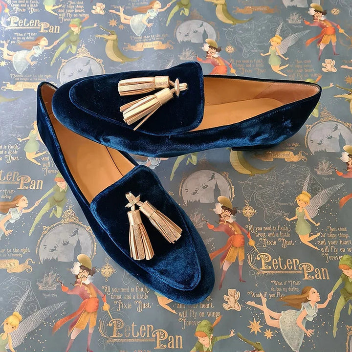 MITTERNACHT ELEGANZ LOAFERS MIT CHAMPAGNER QUASTEN