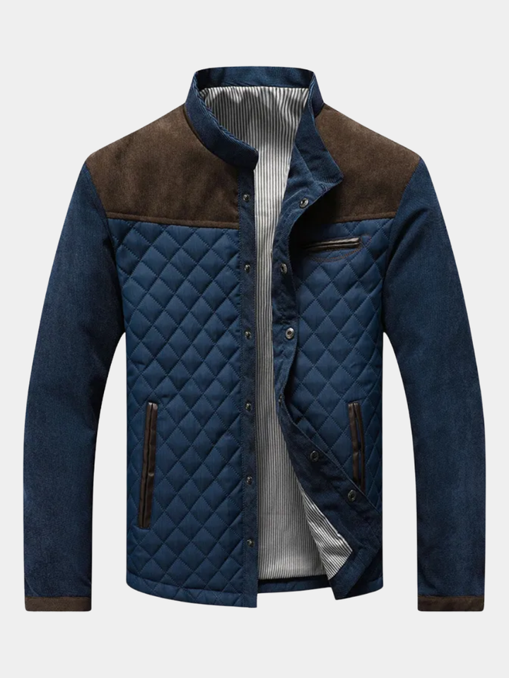 Men’s jacket with long sleeves, pockets, and buttons