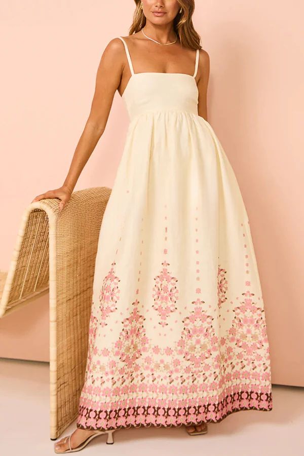 Wendy® Floral Paradise Maxikleid mit Trägern und Taschen - Einzigartiger Druck und Bequeme Passform