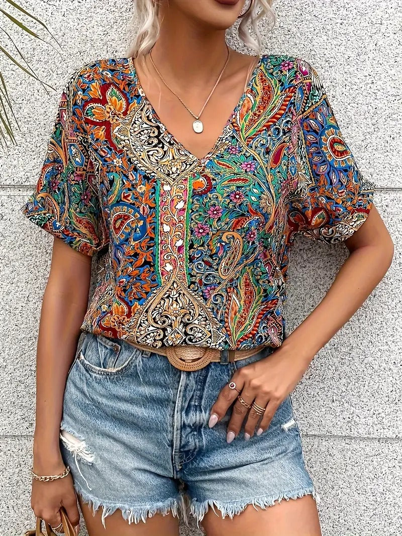 Livia - Lockeres Sommer-Paisley-Top