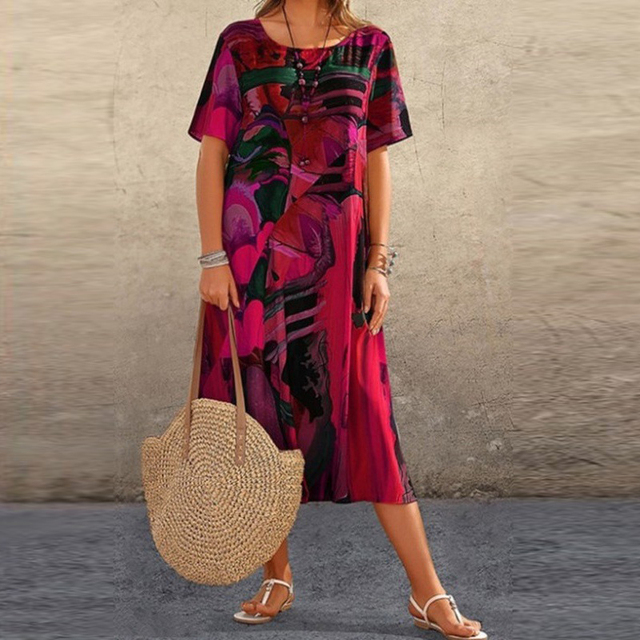 Abigail™ - Bequemes Bedrucktes Kleid
