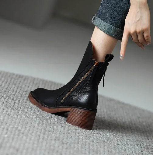 Helene - Leder Stiefeletten