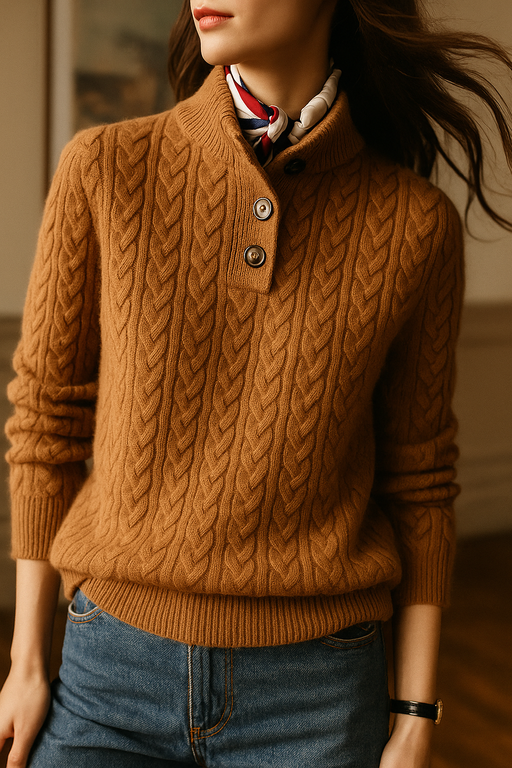 Arden Pullover mit Knopfleiste
