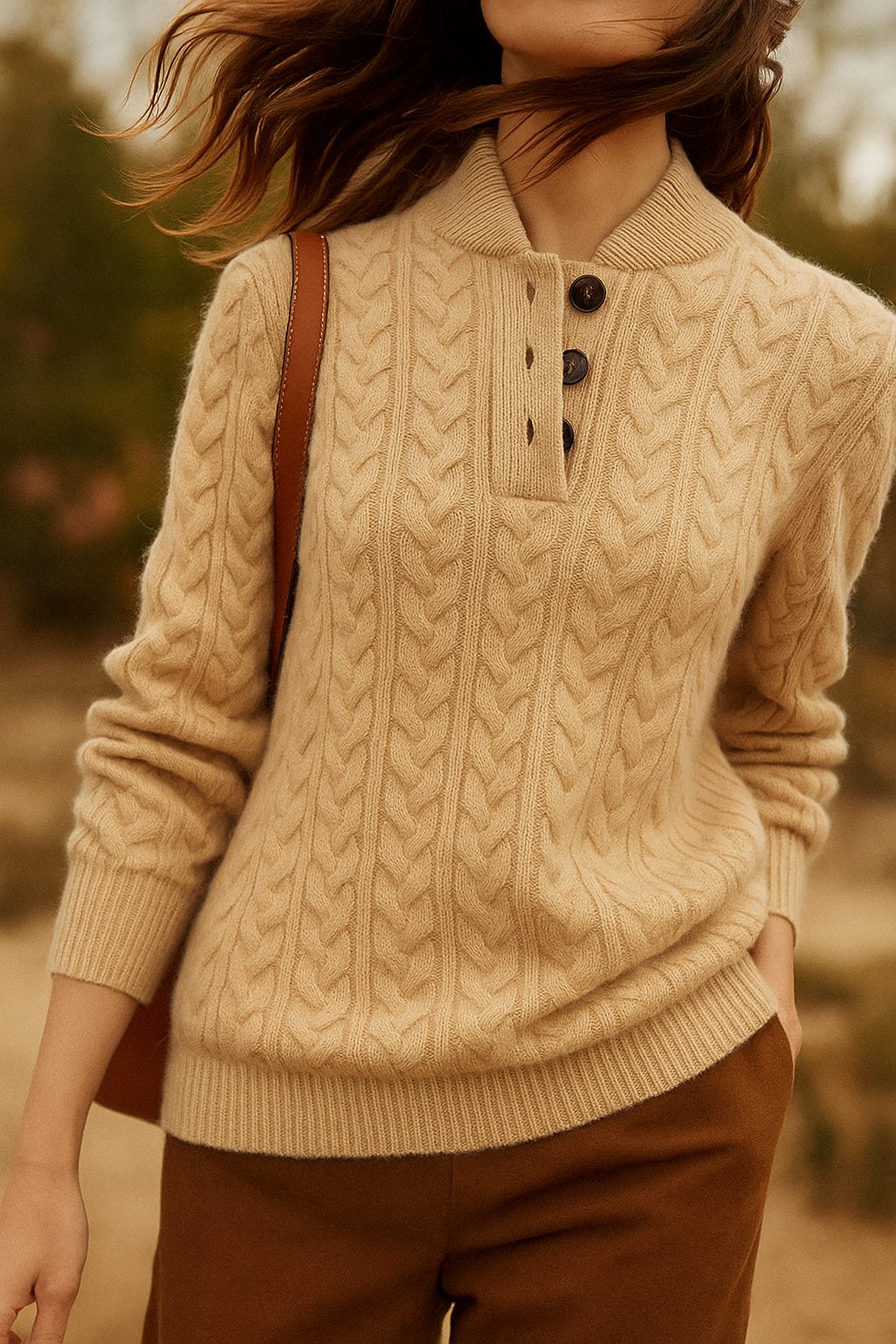 Arden Pullover mit Knopfleiste