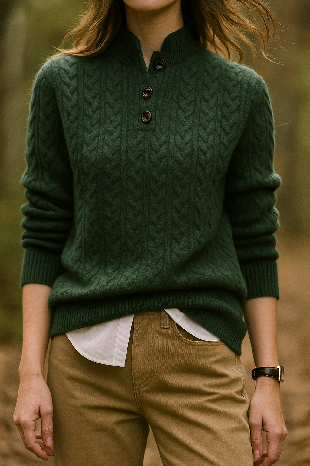 Arden Pullover mit Knopfleiste