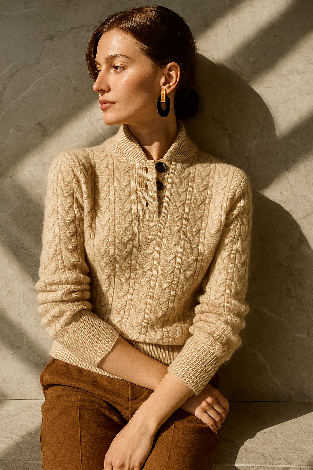 Arden Pullover mit Knopfleiste