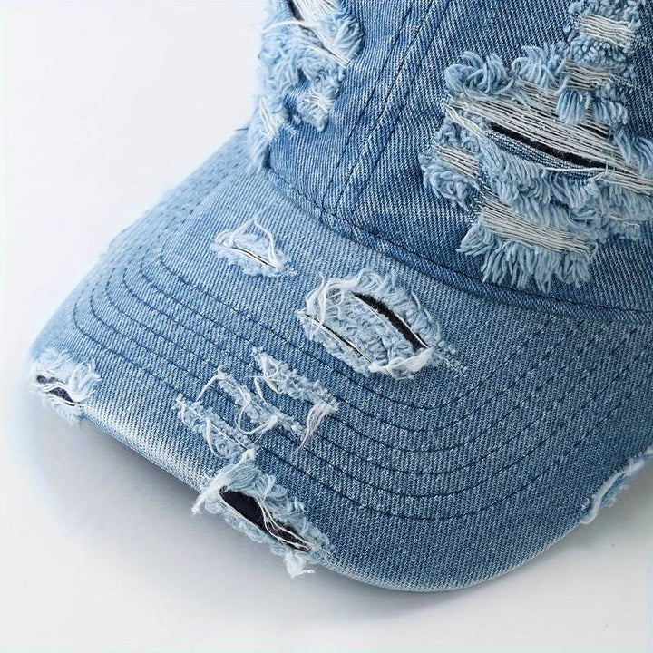 Denim Sonnenhut mit verstellbarem Riemen