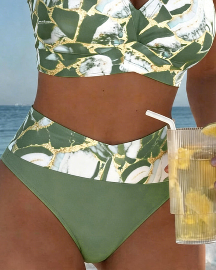 Luna | Damen V-Ausschnitt Träger-Bikini mit normaler Passform