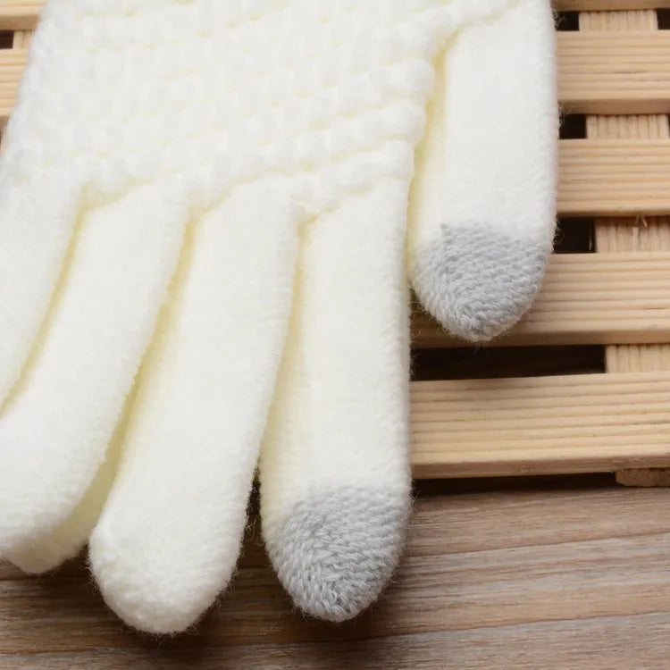 Gestrickte Touchscreen-Handschuhe für Damen
