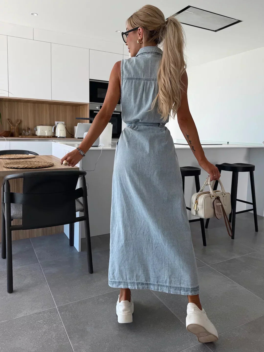 Diane™ - Denim Maxikleid