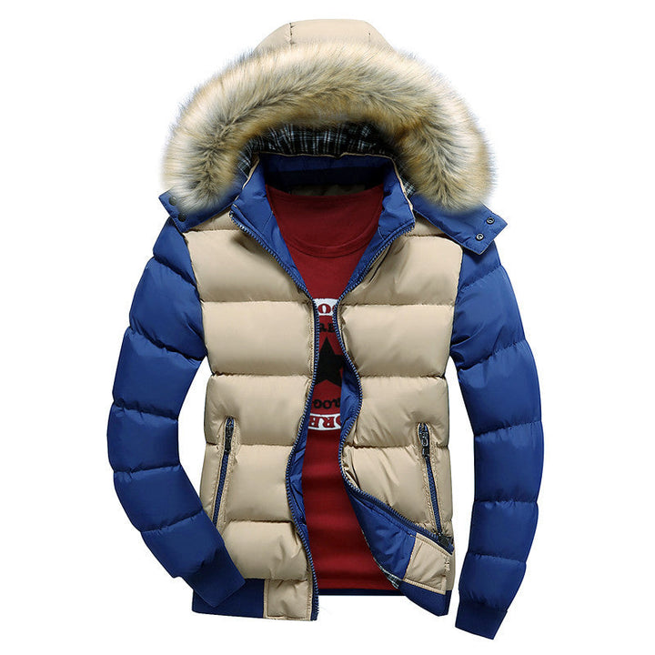 Herren Winterjacke mit Kapuze und Taschen, Langarm