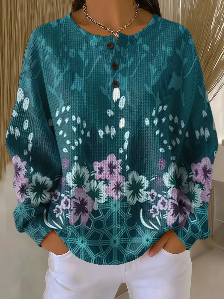 Nora | Pullover mit floralem Farbdesign