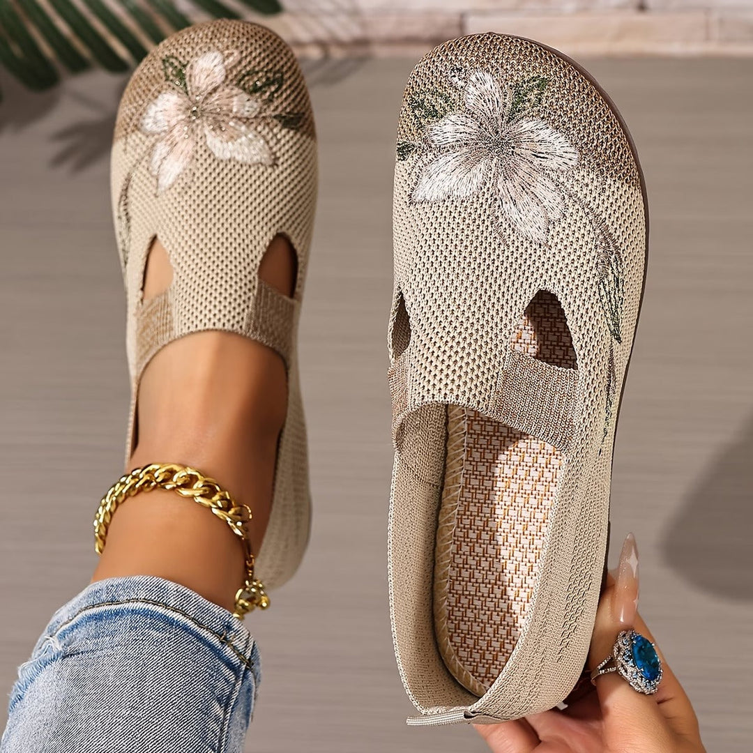 Schicke bestickte atmungsaktive Damenschuhe