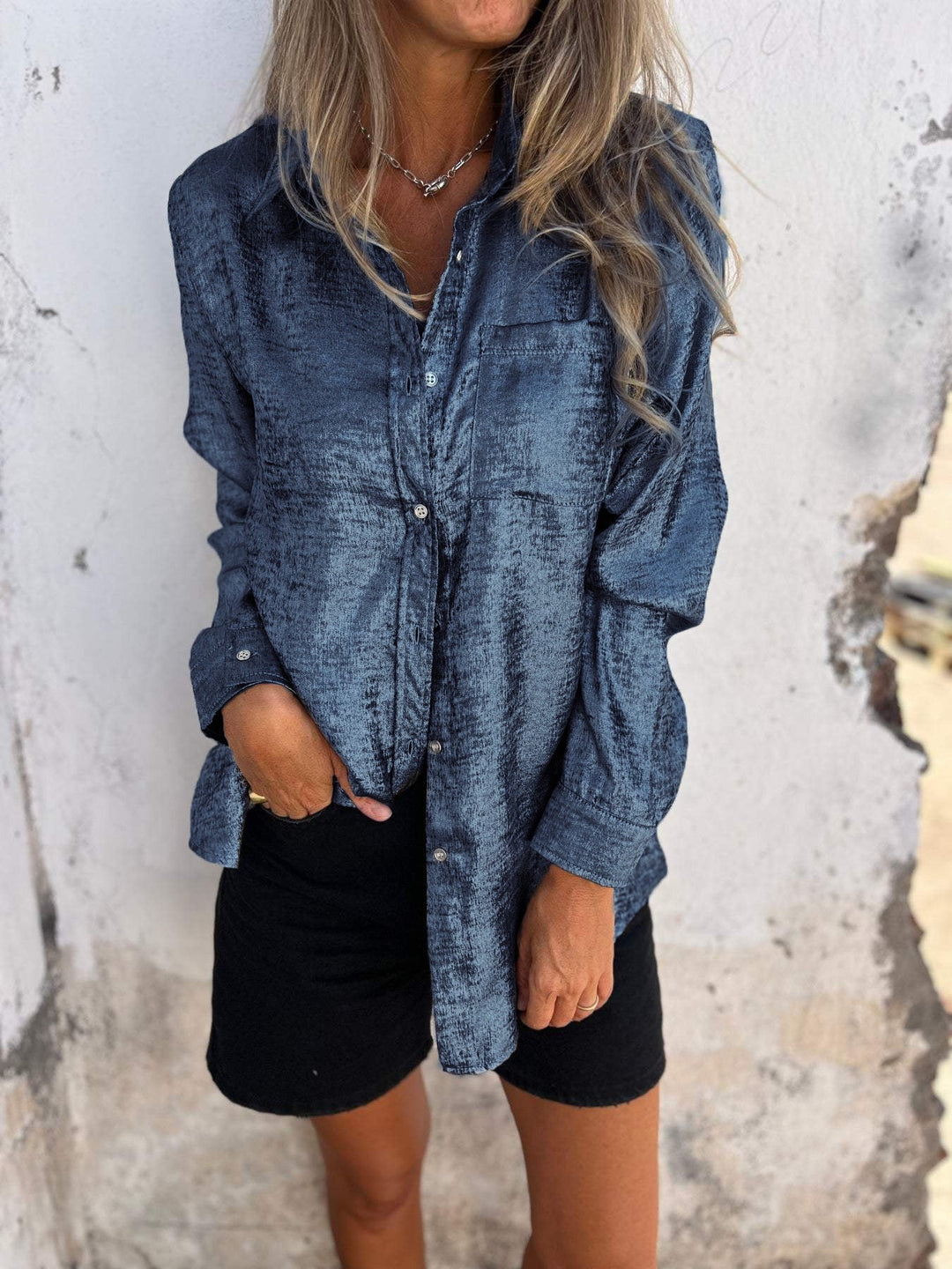 Damen Langarmshirt mit Tasche
