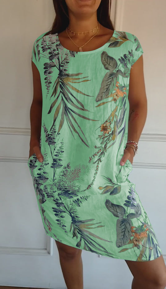 Ysella - Lässiges Bedrucktes Kleid