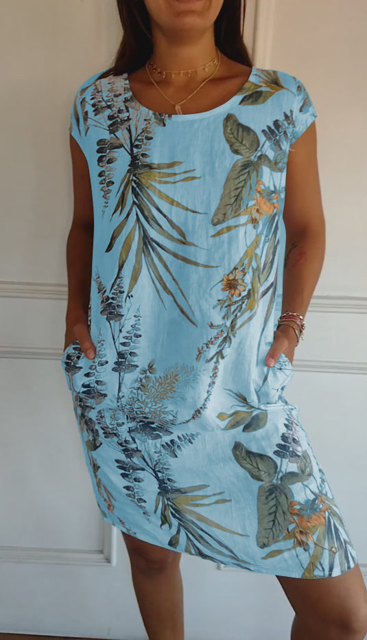 Ysella - Lässiges Bedrucktes Kleid