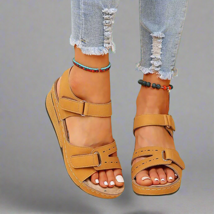 Gudula | Stilvolle Orthopädische Sandalen Aus Luxuriösen Weichen Materialien Für Bequeme Sommermode