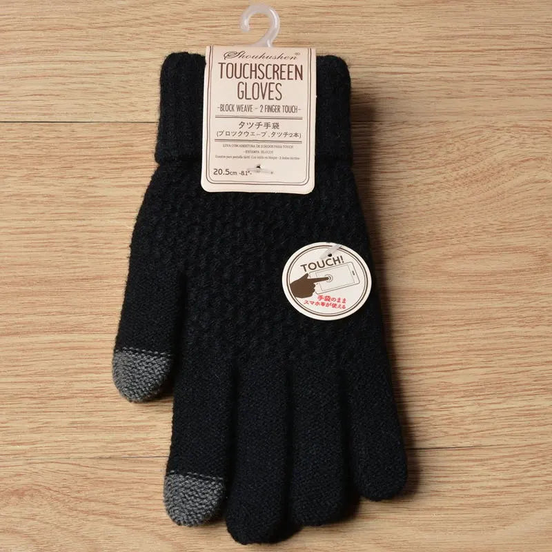 Gestrickte Touchscreen-Handschuhe für Damen