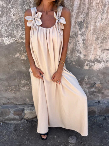 Stacey™ - Geblümtes Kleid mit U-förmigem Ausschnitt