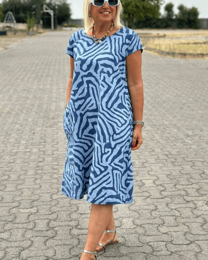 Nelia™ – Stilvolles Bedrucktes Sommerkleid