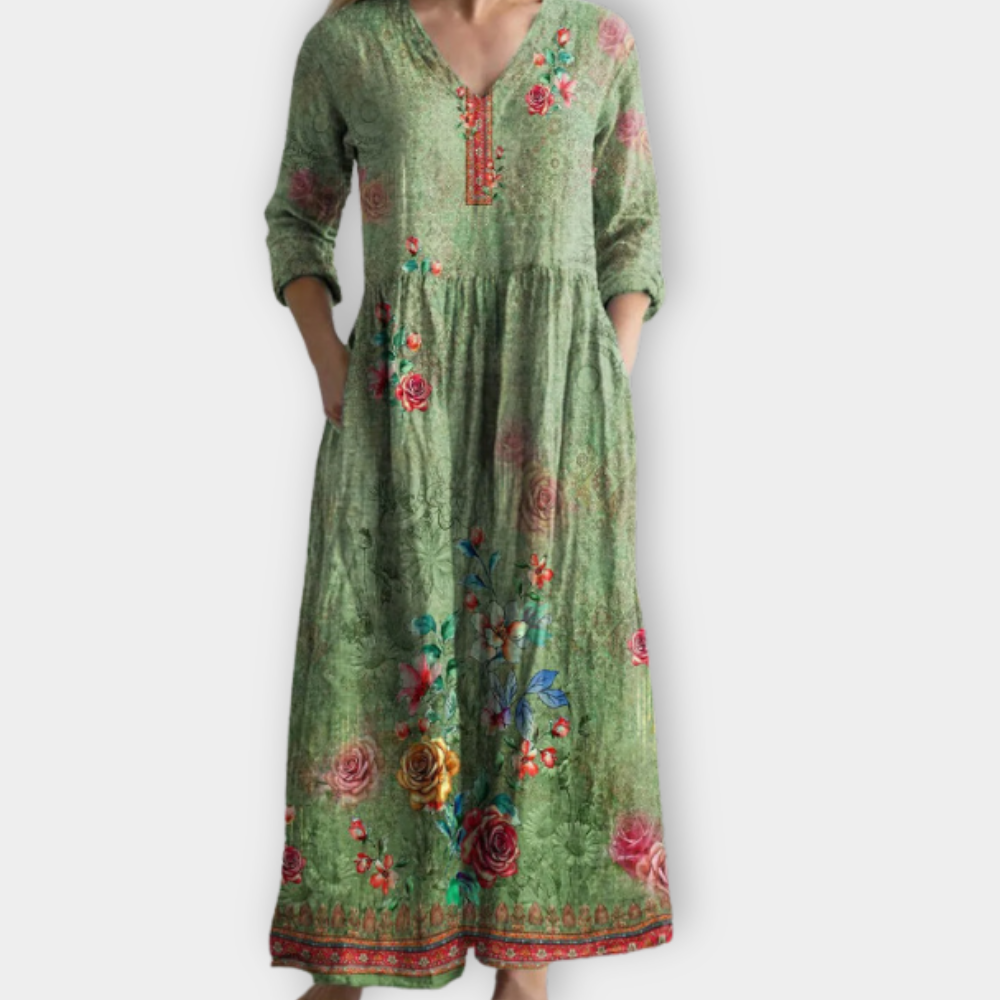 Lanfrida | Boho Maxikleid aus weichem Premiumstoff