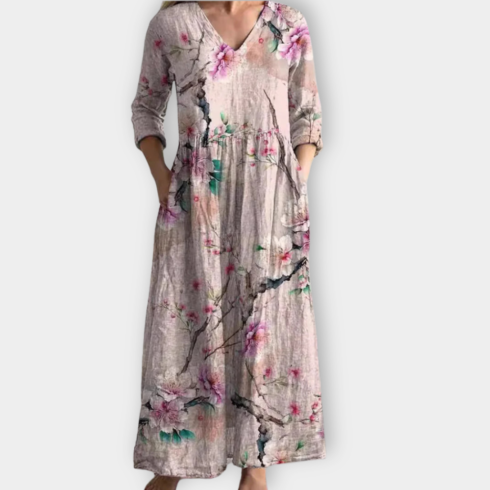 Radegunda | Boho Maxikleid aus weichem Premiumstoff