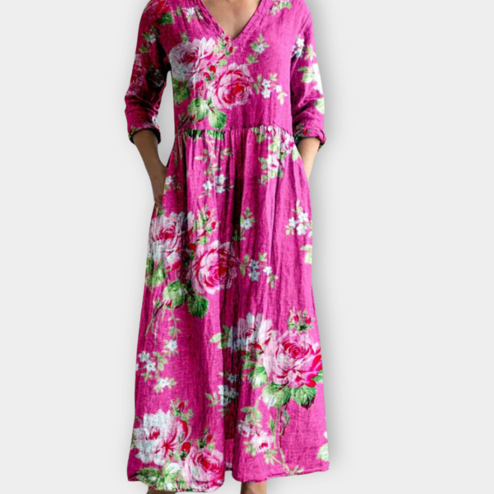 Almara | Boho Maxikleid aus weichem Premiumstoff