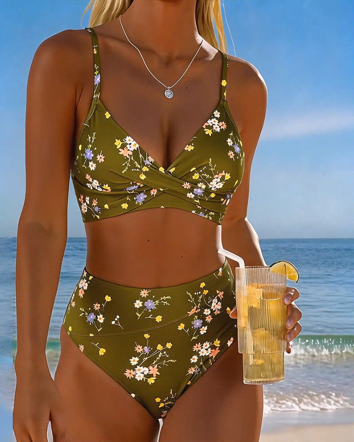Giada | Damen Floral Bikini mit drahtfreiem BH