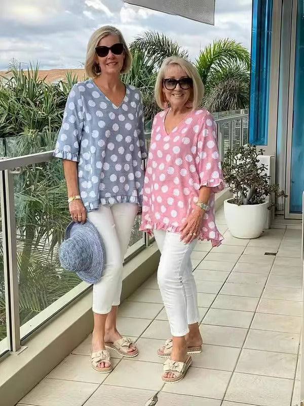 Beth™ | Stilvolle V-Ausschnitt Bluse