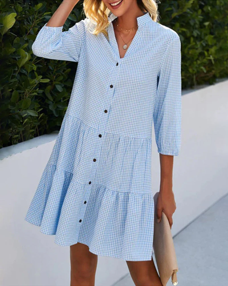 Bella™ - Sommer Karo Kleid