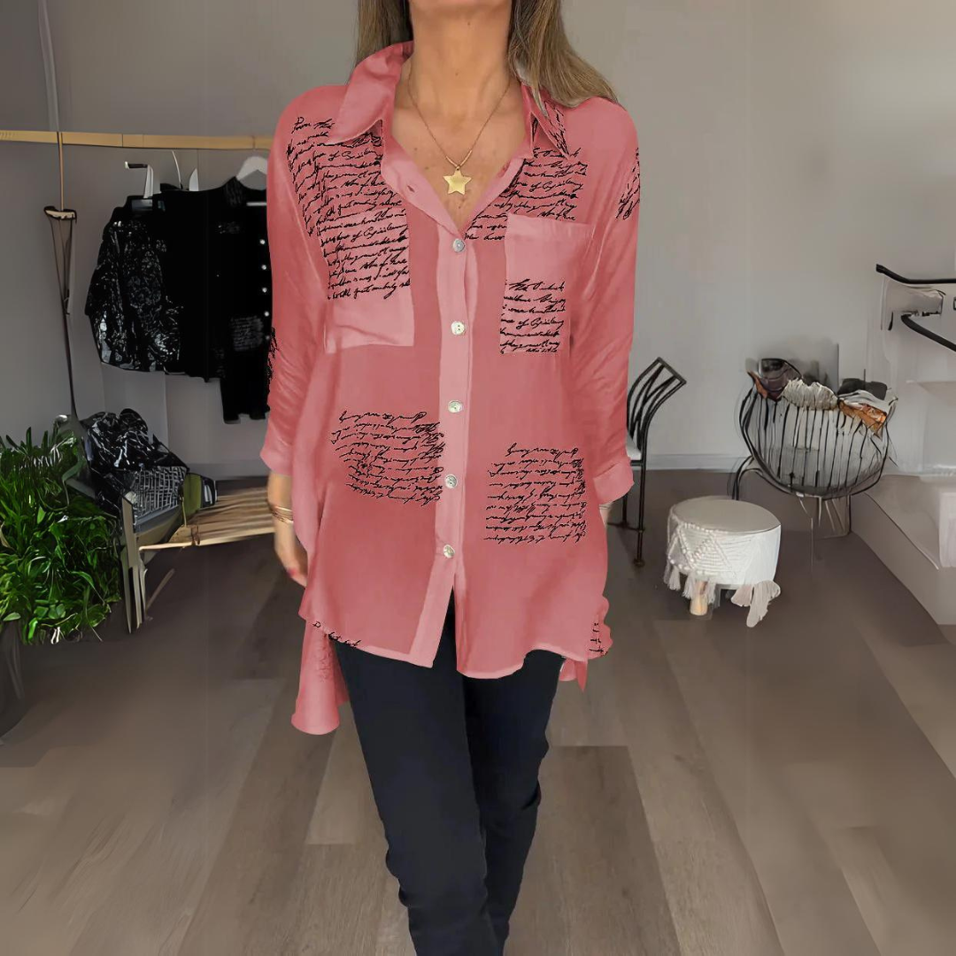Callista™ - Handgeschriebenes Button-Up Hemd