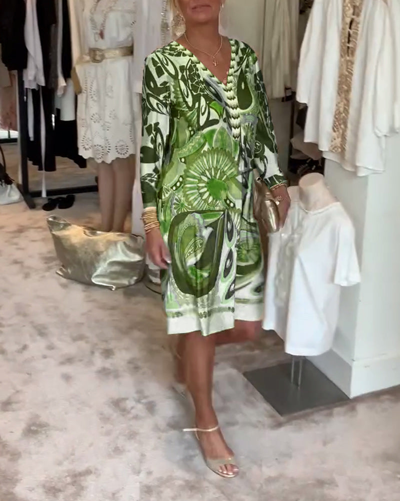 Moonie - Kleid mit Sonnenstrahlen-Druck