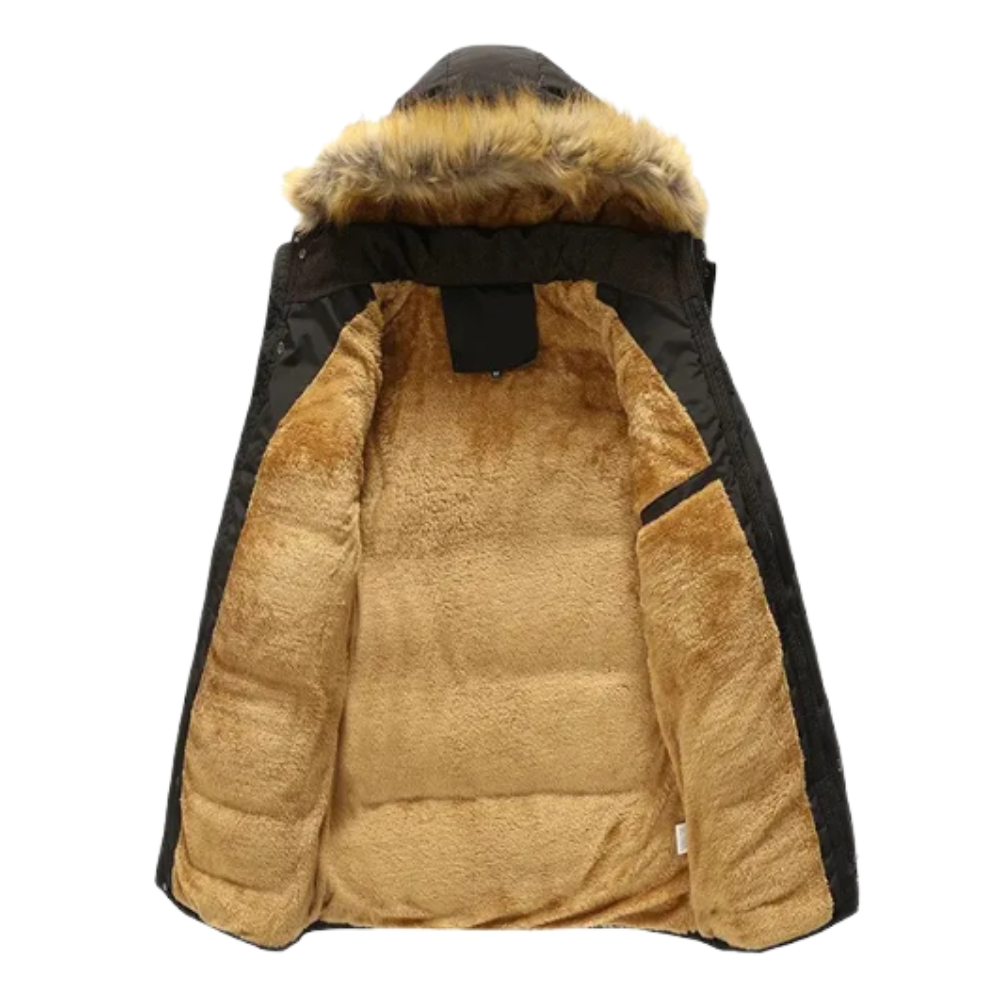 Elegante Gepolsterte Fleece Winterjacke