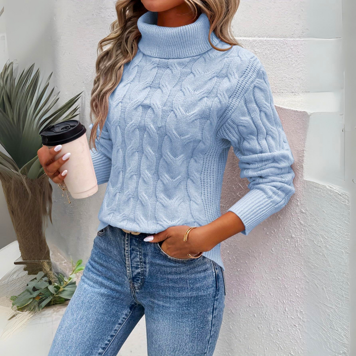 Charlotte - Warmer Gestrickter Damen Rollkragenpullover