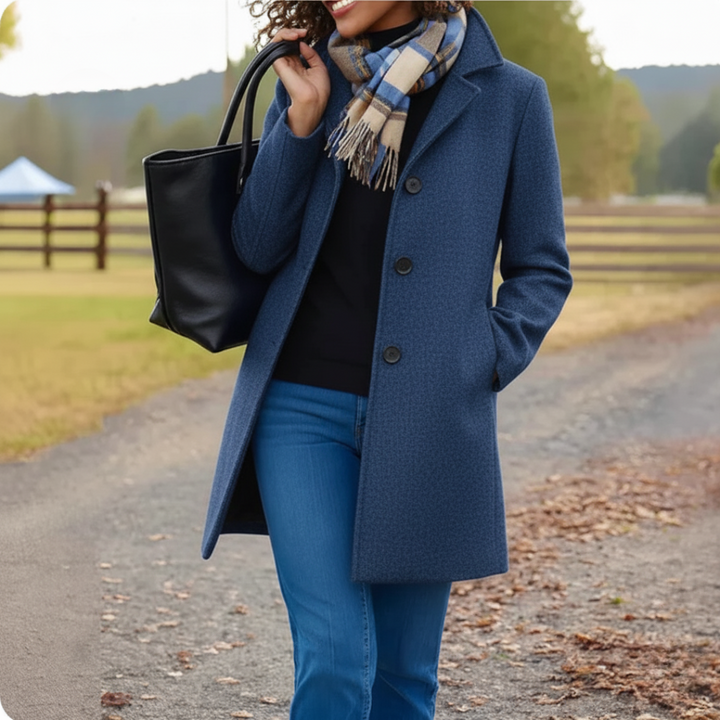 Vera™ - Klassischer Mid-Length Knopfmantel