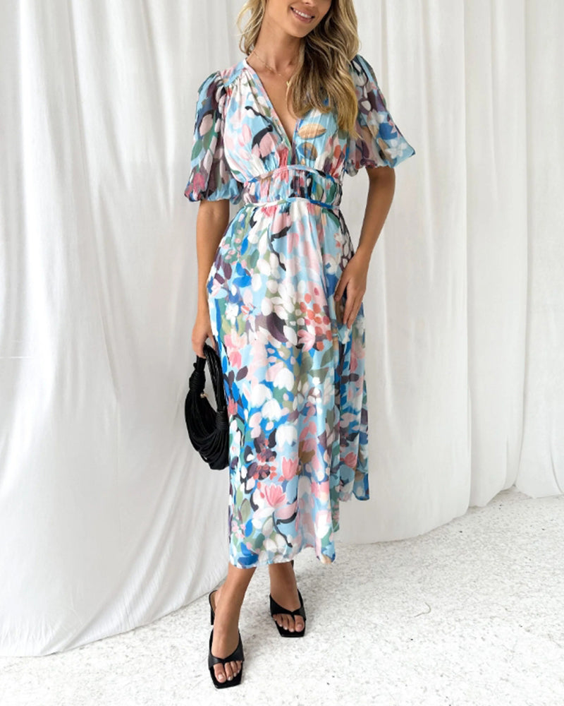 Sofie™ - Elegantes Geblümtes Kleid