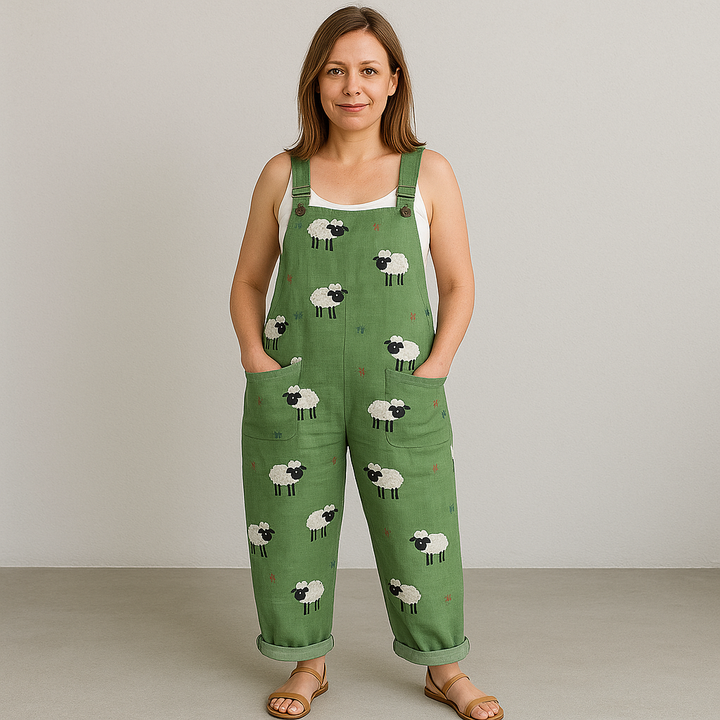 Damen Jumpsuit mit weitem Bein - Müheloser Stil & ganztäglicher Komfort
