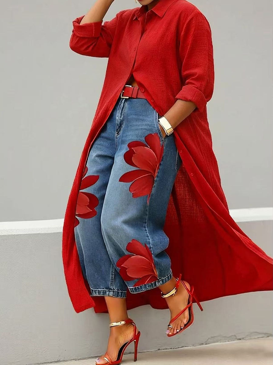 Sophia - Elegante Blumenhose