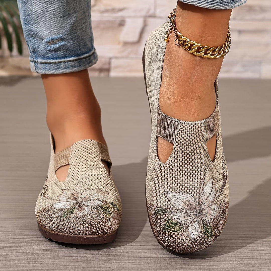 Schicke bestickte atmungsaktive Damenschuhe