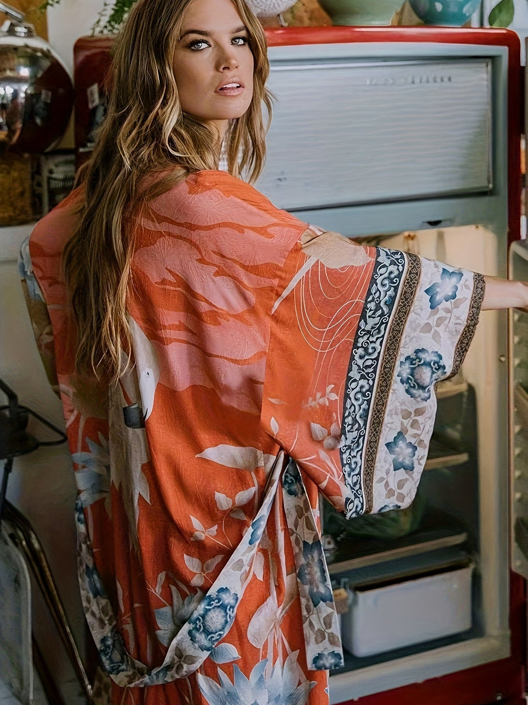 Isabella | Damen Maxi Kimono