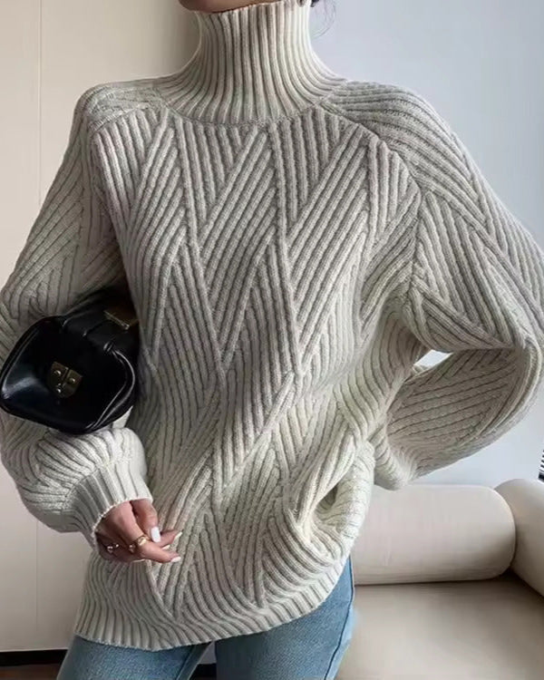 Audrey - Gestrickter Rollkragenpullover
