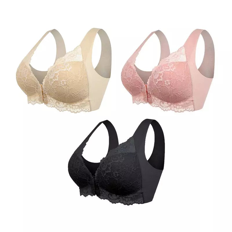 Romilda - (3-PACK DEAL) Formgebender Kabelloser Bh Mit Frontverschluss