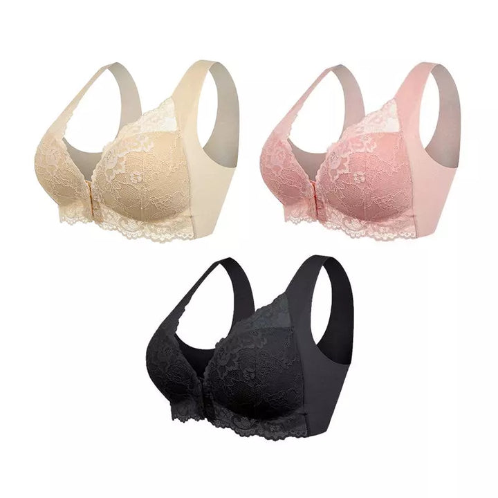 Romilda - (3-PACK DEAL) Formgebender Kabelloser Bh Mit Frontverschluss