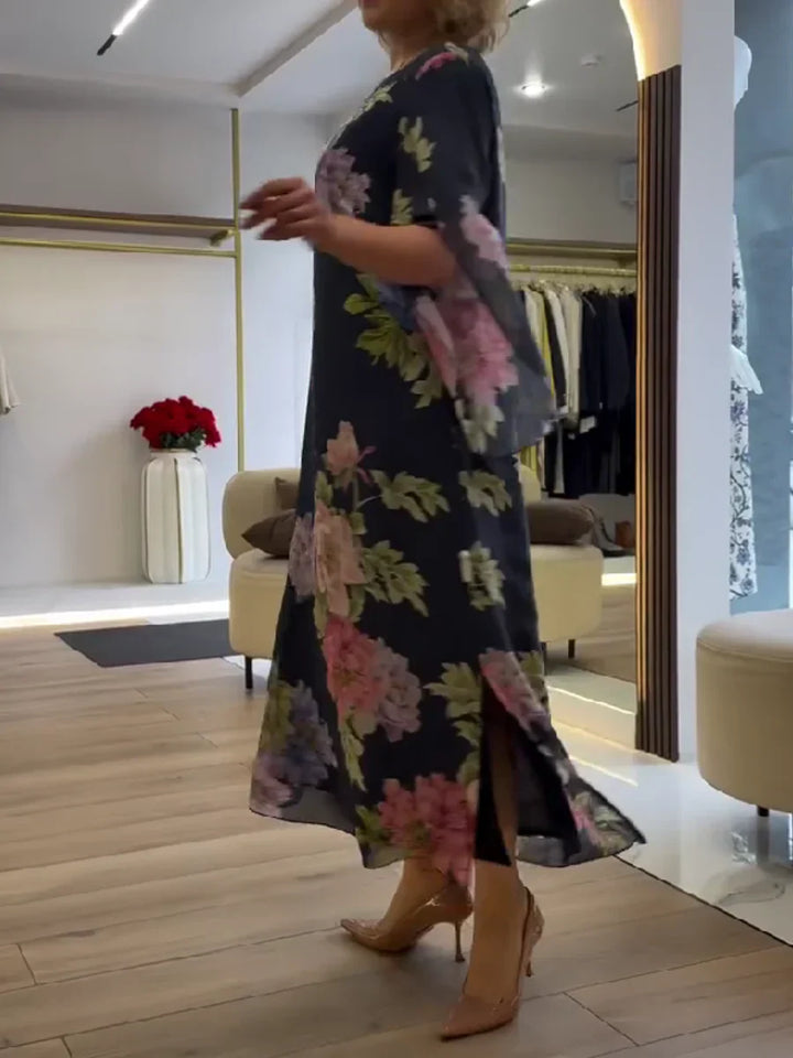 Leichtes Maxikleid mit floralem Druck für ultimativen Komfort