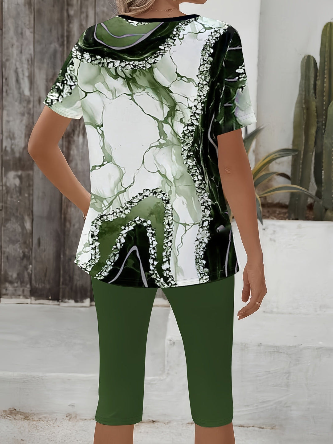 Luna™ | Dehnbares Bedrucktes Zweiteiliges Outfit