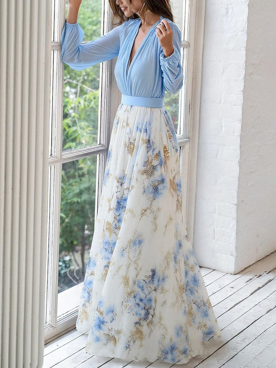 Fiorella | Elegantes Maxikleid mit Floralprint